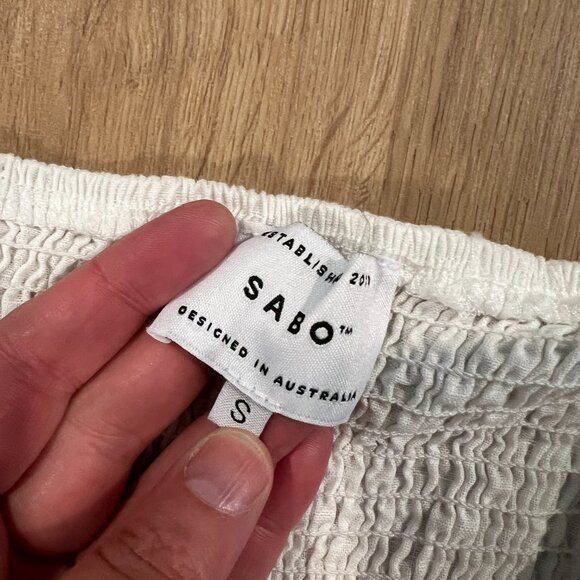 SABO Skirt Eilish Dress Ruffle Off Shoulder Cut Out Size Small - Picture 3 of 4